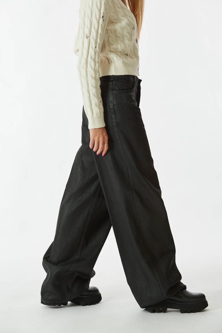 Jeans wide leg BATHANY nero