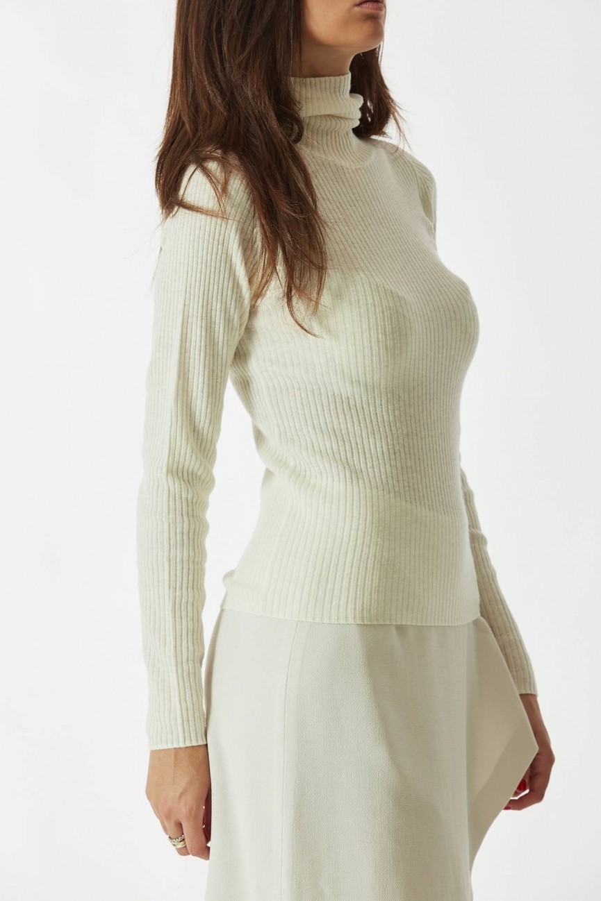 Maglia dolcevita panna 