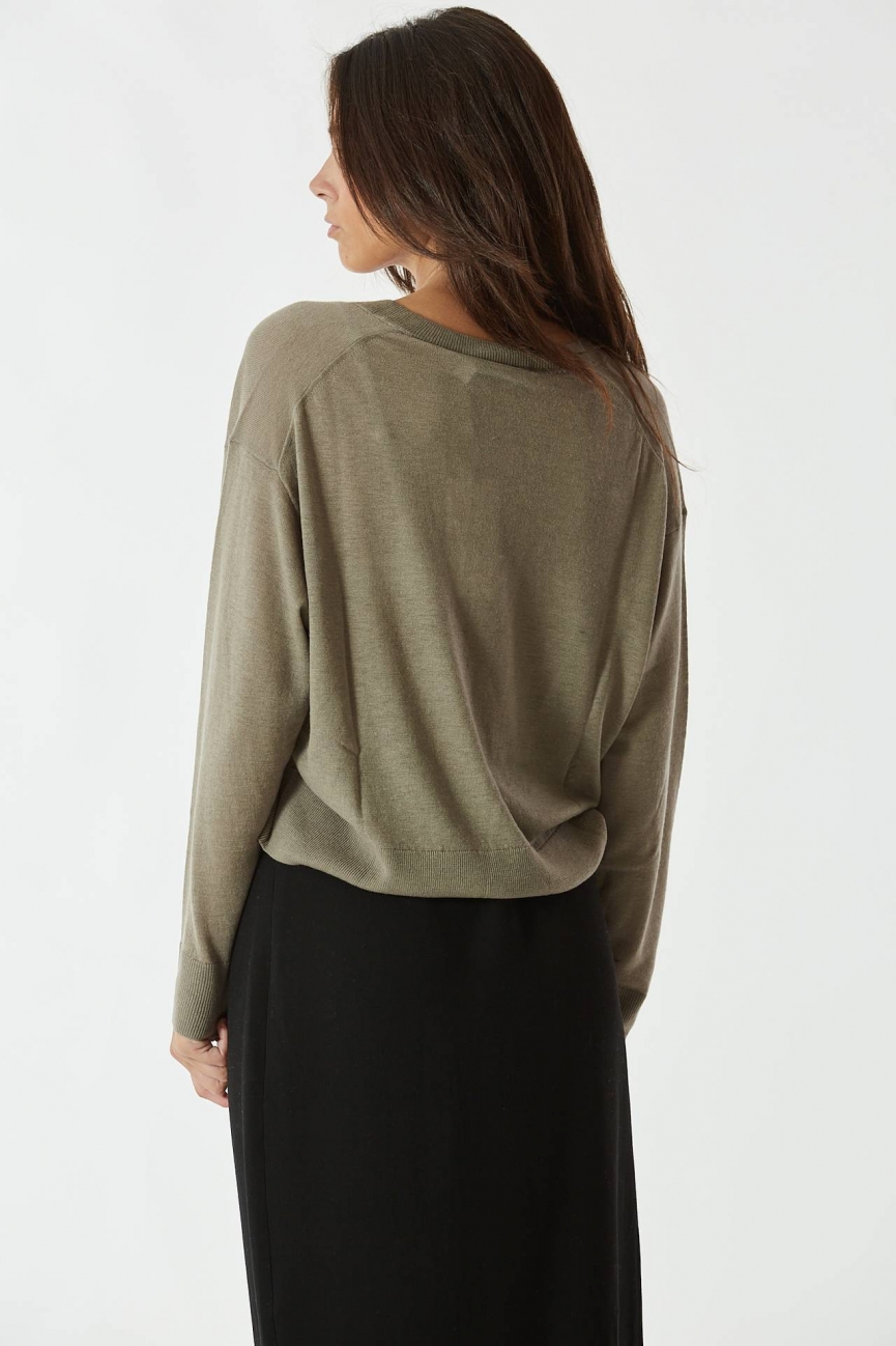 Maglia over tortora