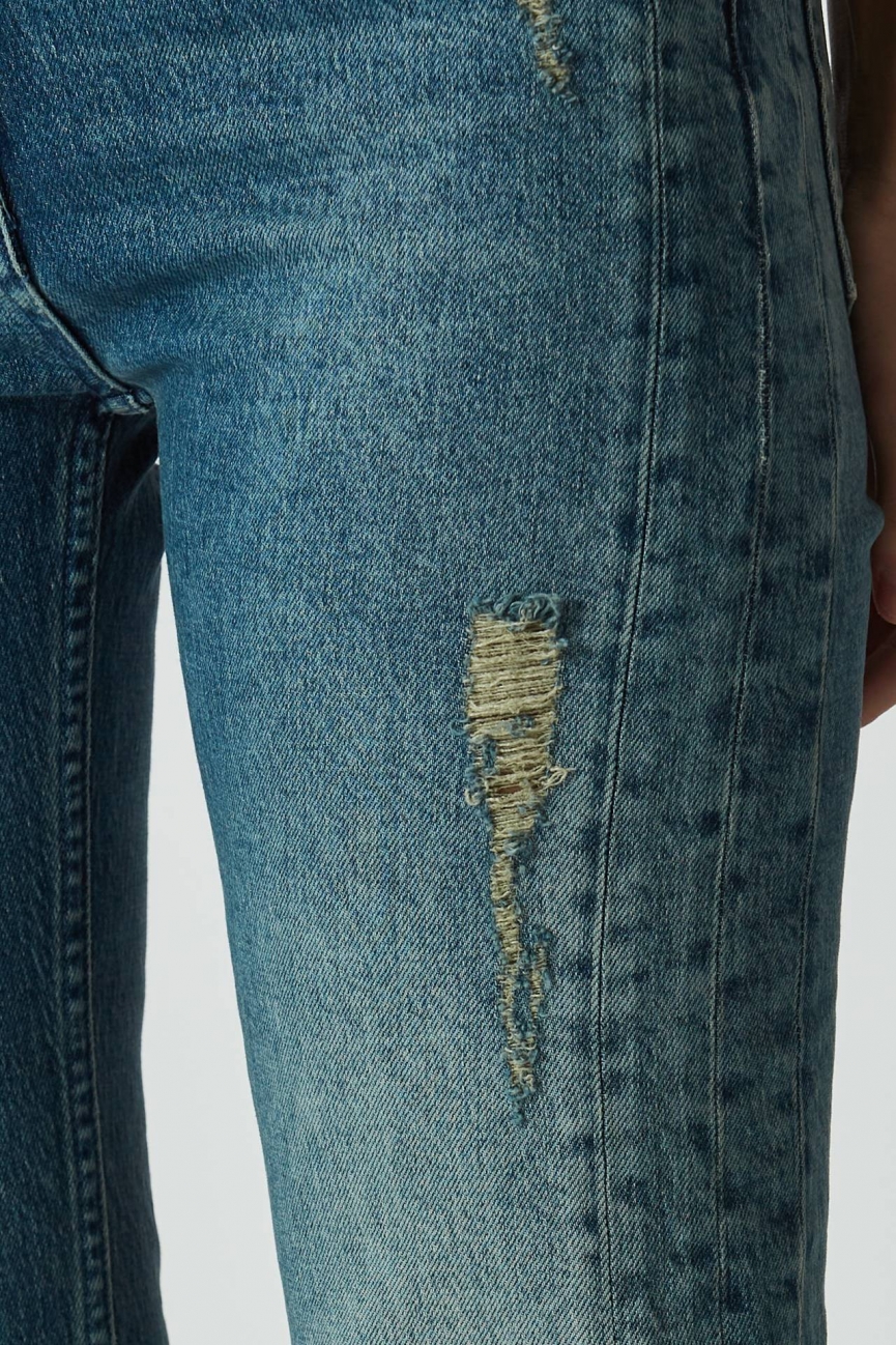 Jeans vita alta in denim