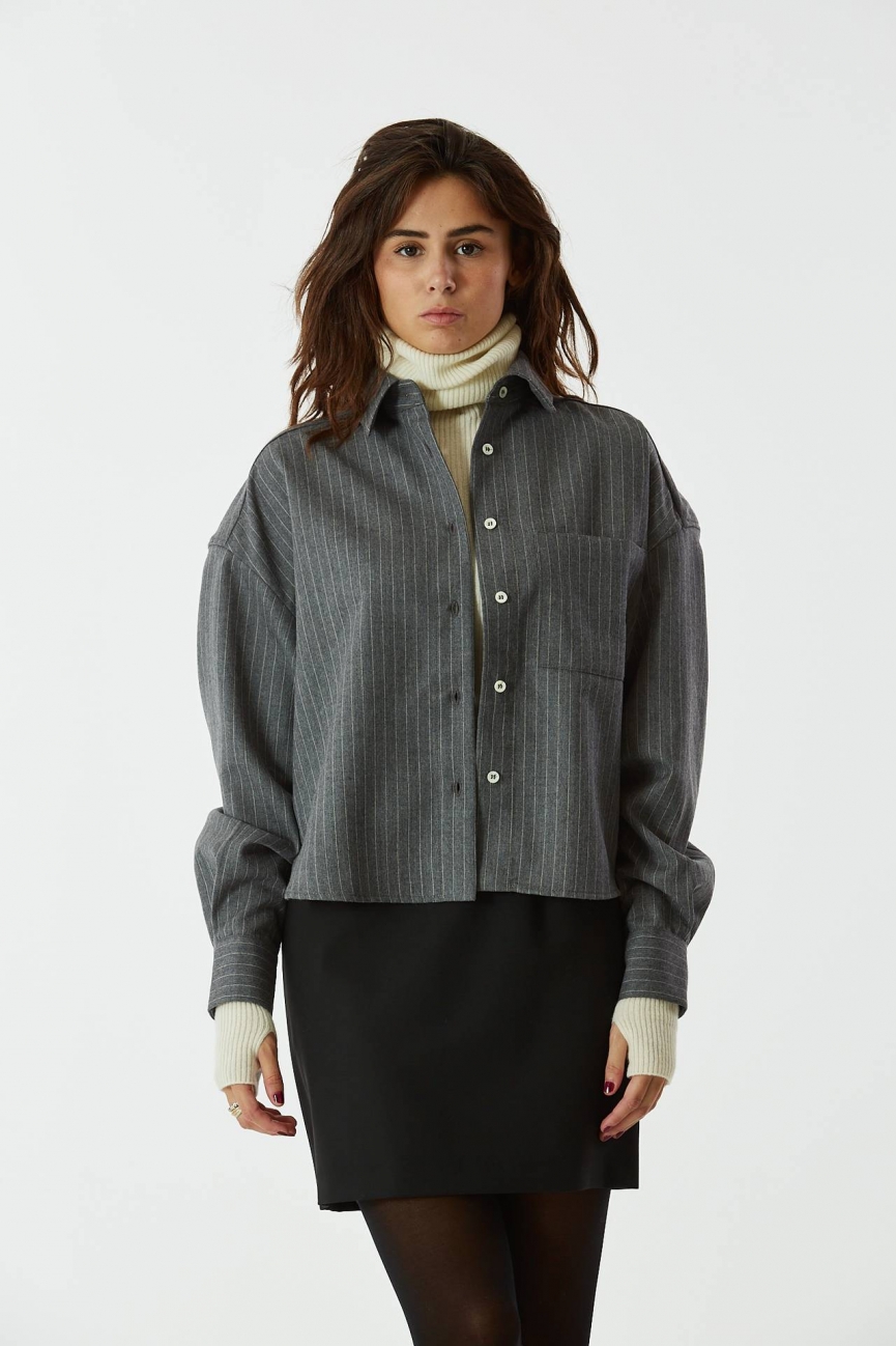 Camicia over gessato