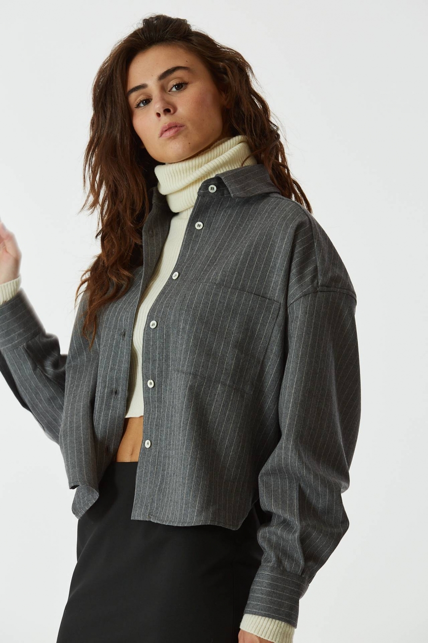Camicia over gessato