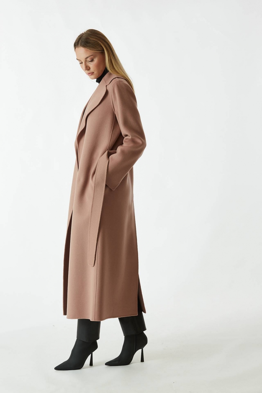 Cappotto POLDO in lana rosa antico