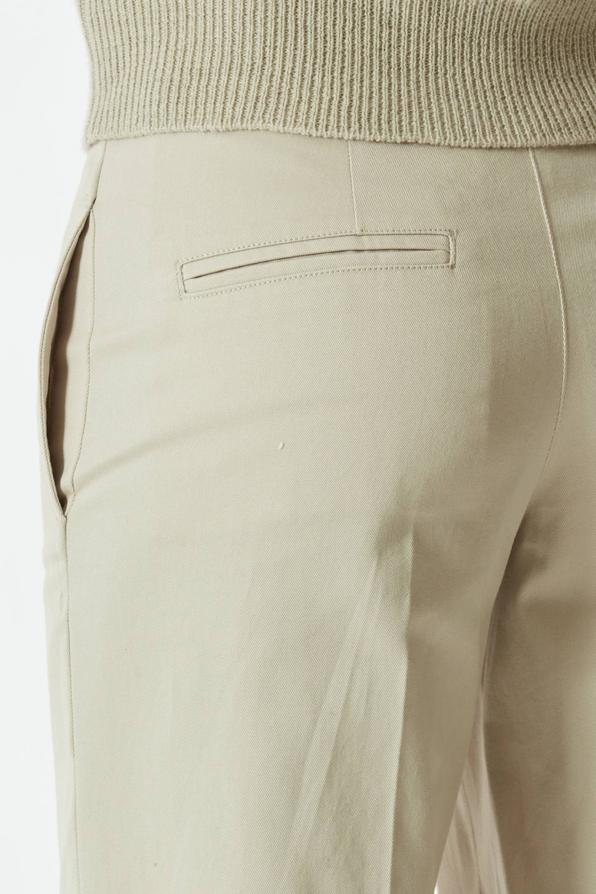 Pantaloni GANG in gabardina ecru
