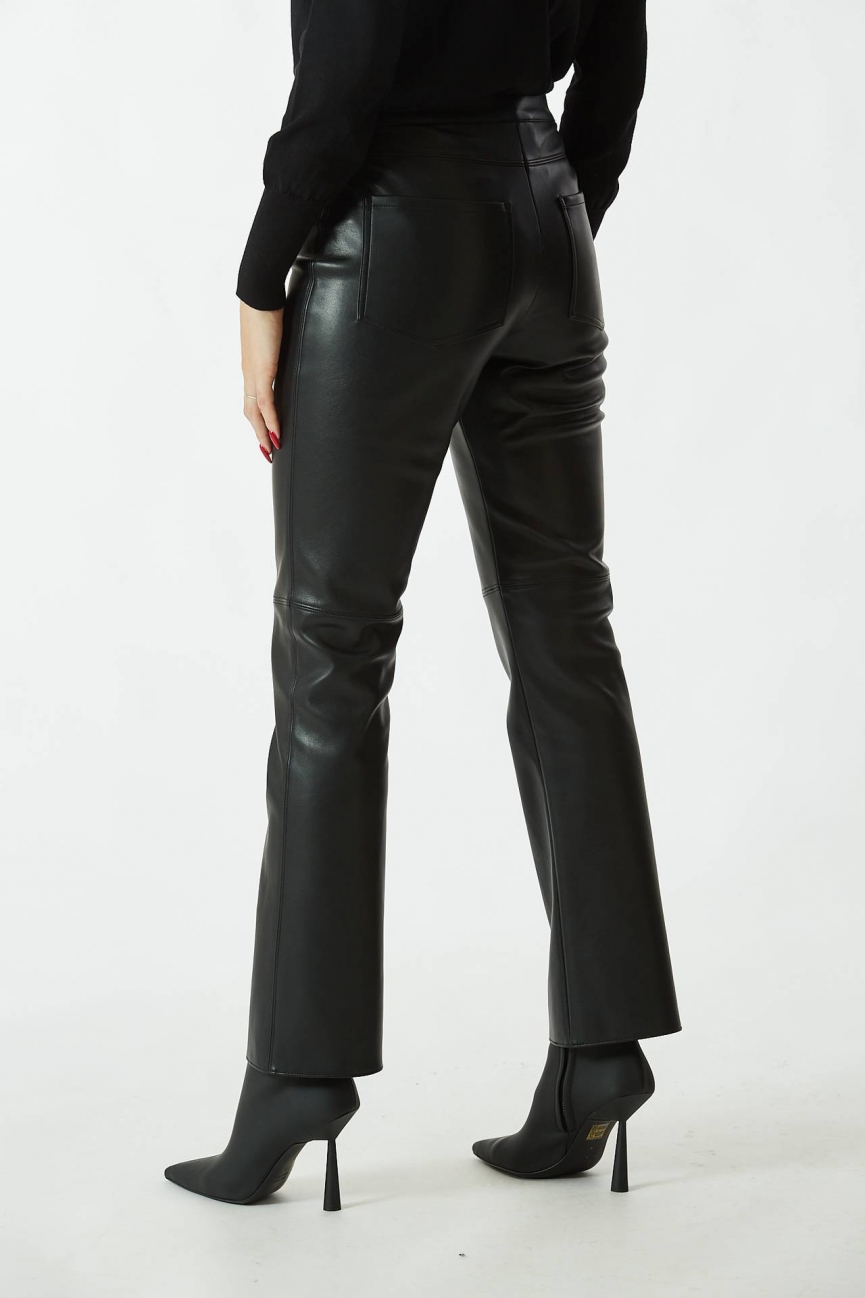 Pantalone BRENTA ecopelle nero