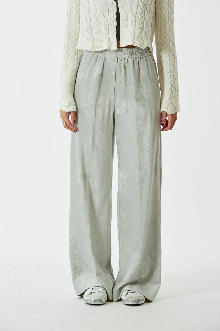 Pantalone palazzo velluto grigio