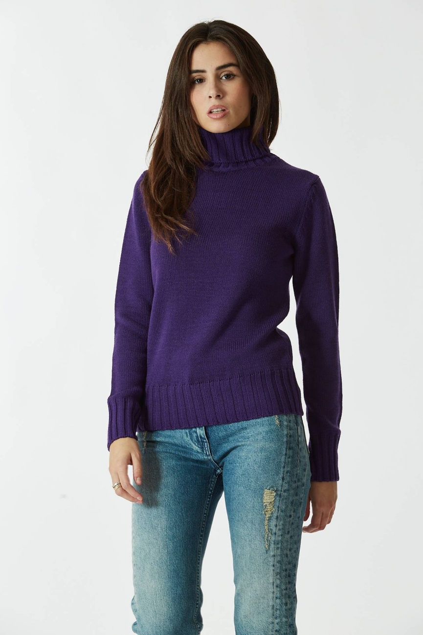 Dolcevita in lana viola