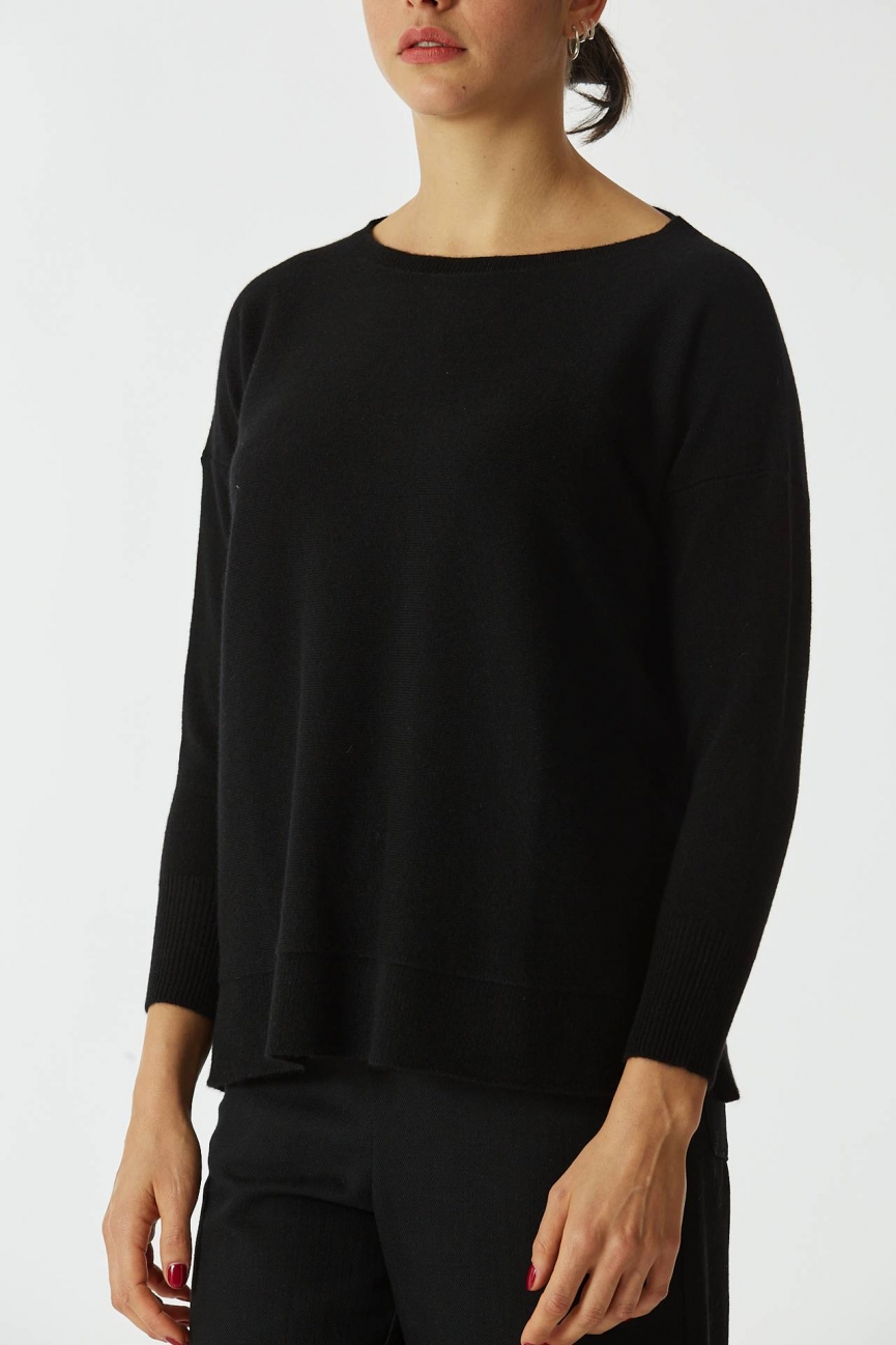 Maglia in cashmere nero