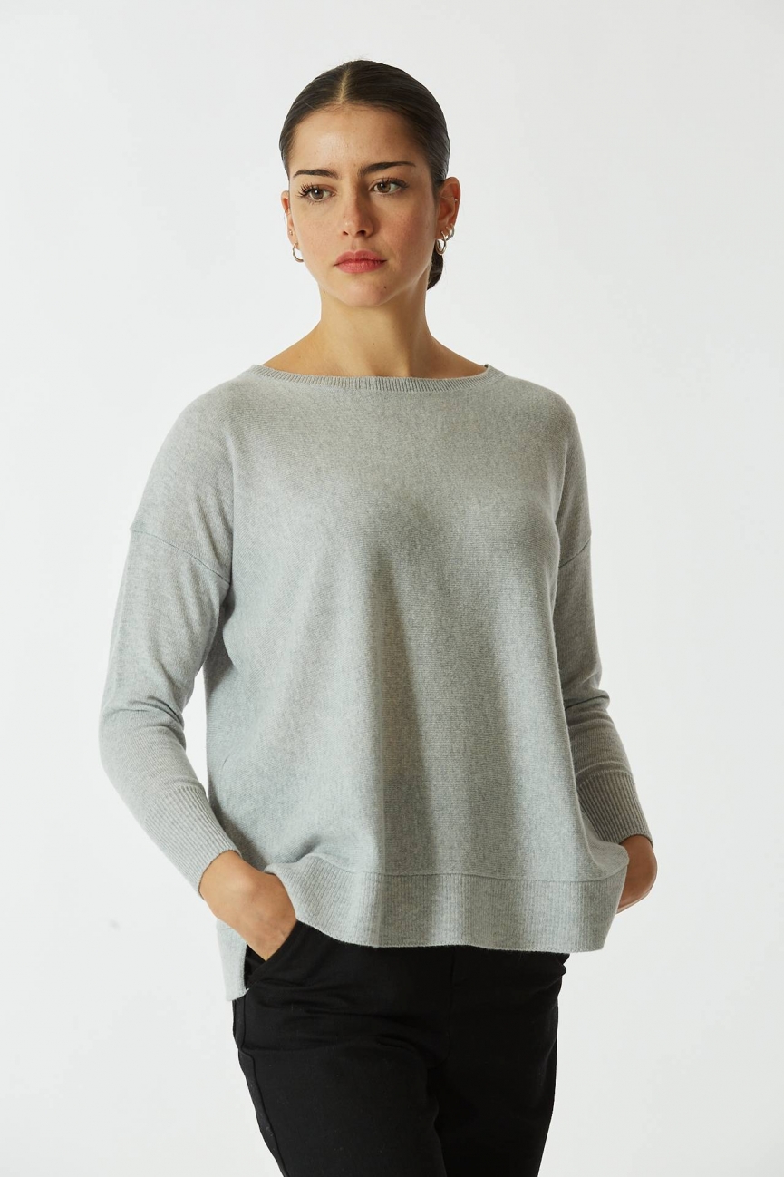 Maglia cashmere grigio