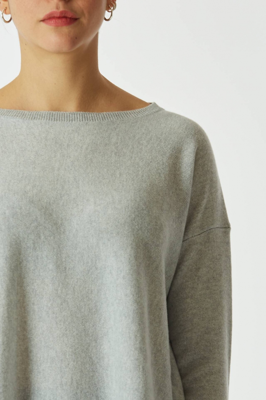Maglia cashmere grigio