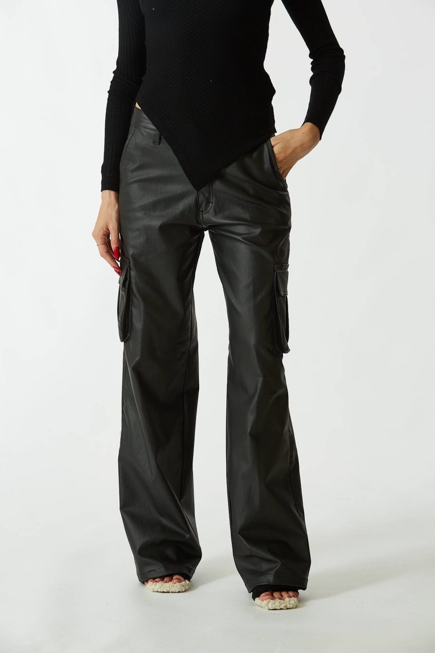 Pantalone cargo nero