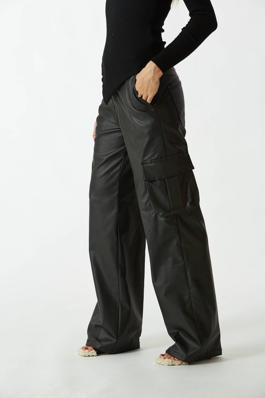 Pantalone cargo nero