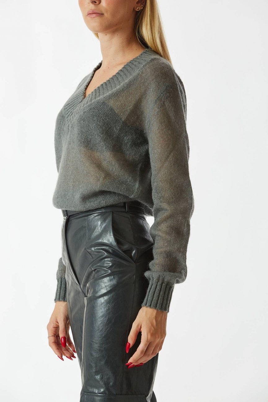 Maglia over grigia