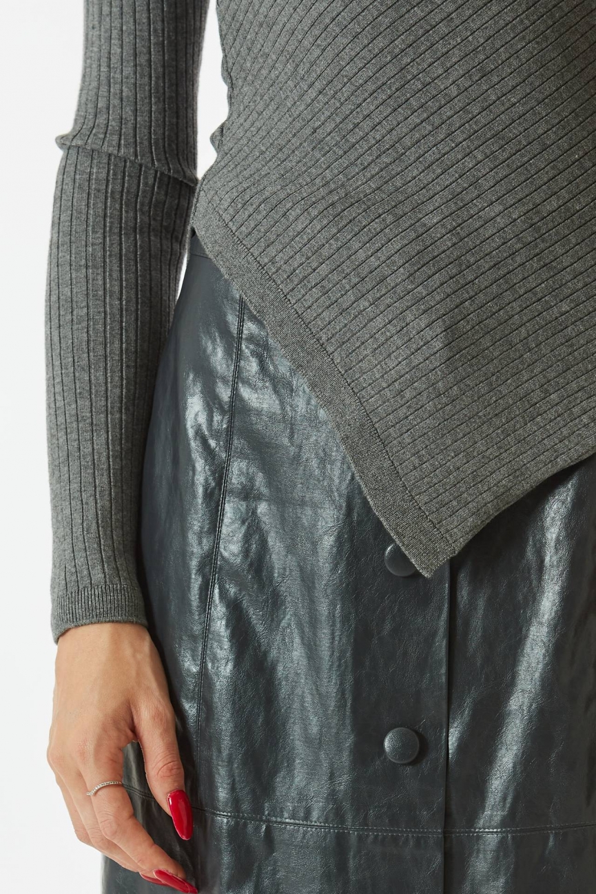 Maglia asimmetrica grigia
