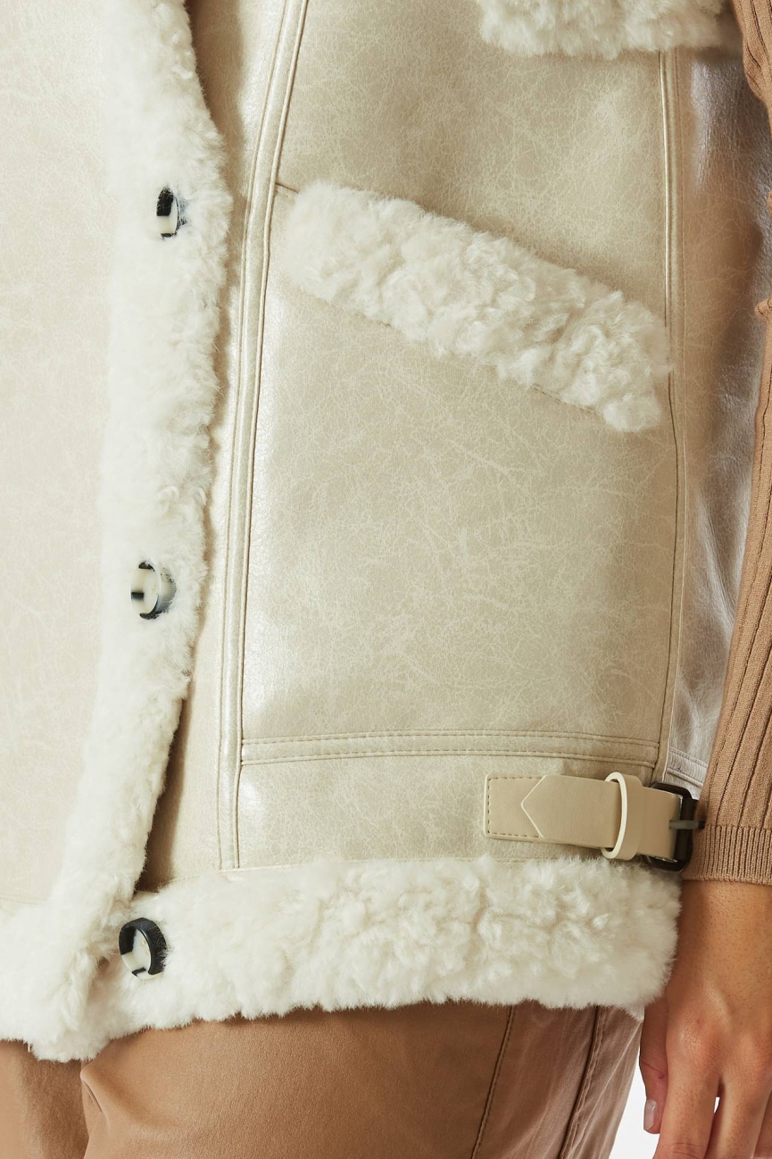 Gilet eco shearling bianco