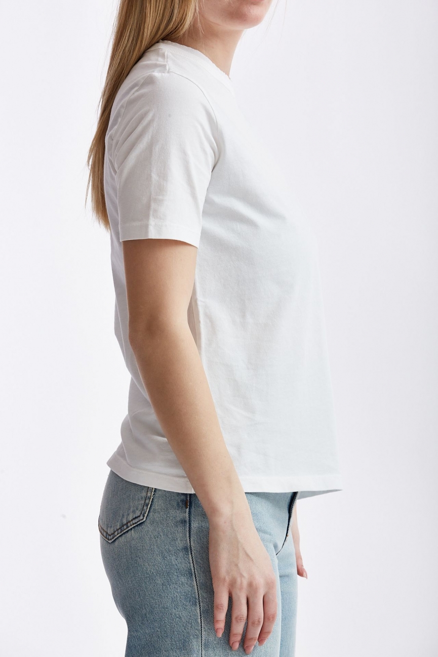 T-shirt basic in cotone bianco