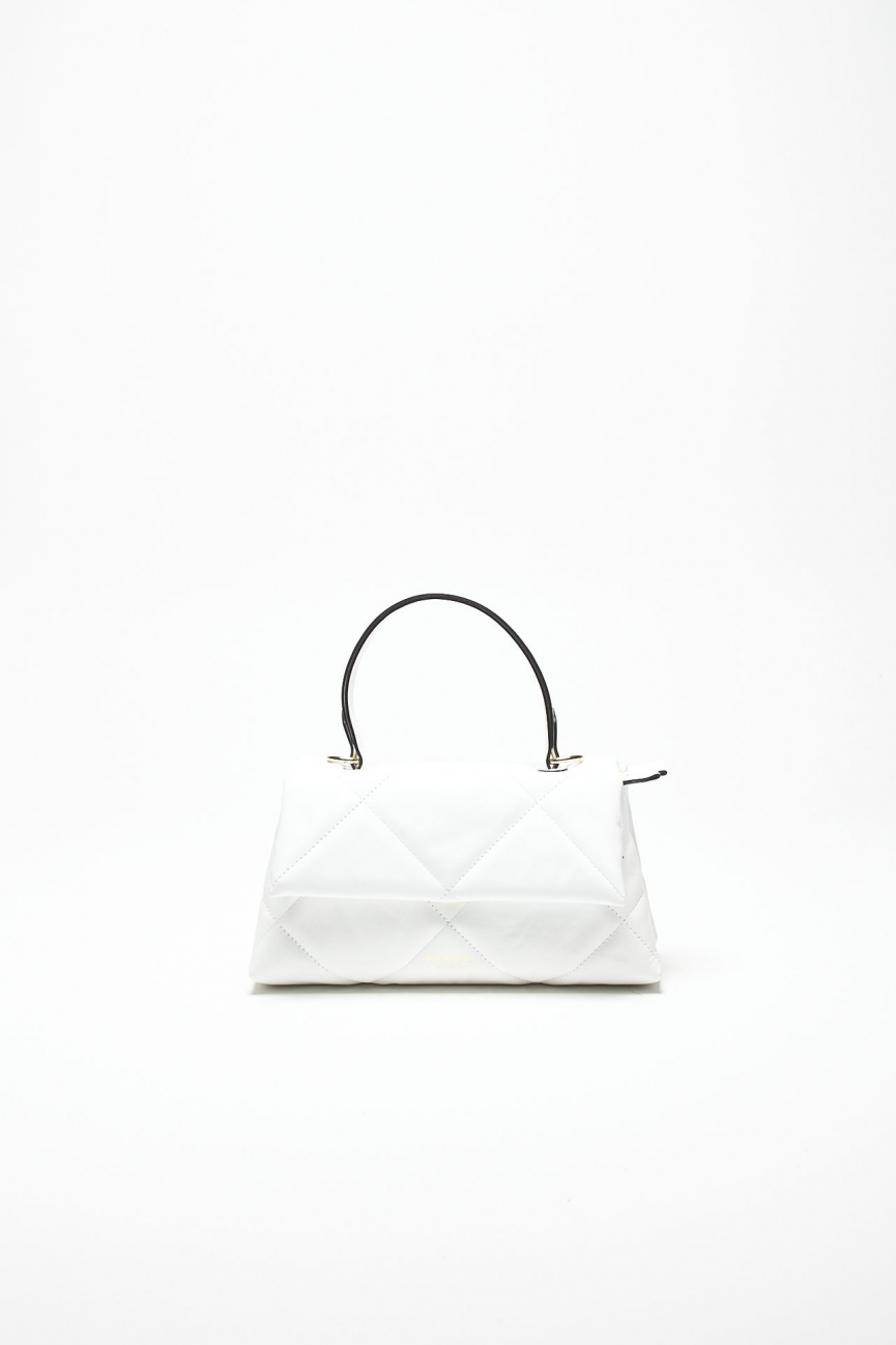 Borsa trapuntata DEMETRA in pelle bianco