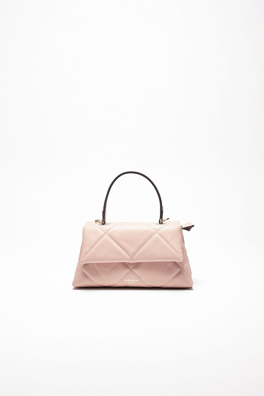 Borsa trapuntata DEMETRA in pelle cipria