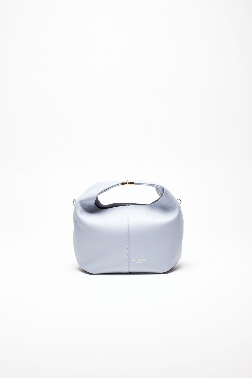 Borsa morbida MORGANA in pelle sauvage celeste