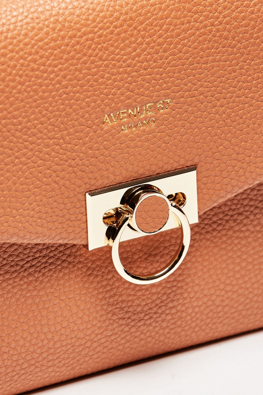 Borsa media semirigida ROSALIE in pelle cuoio