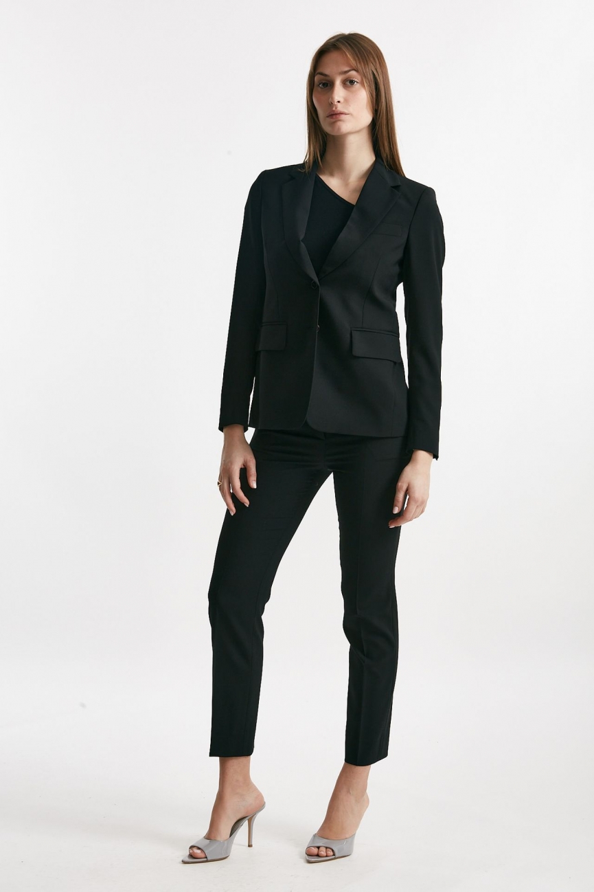 Tailleur in fresco lana nero 