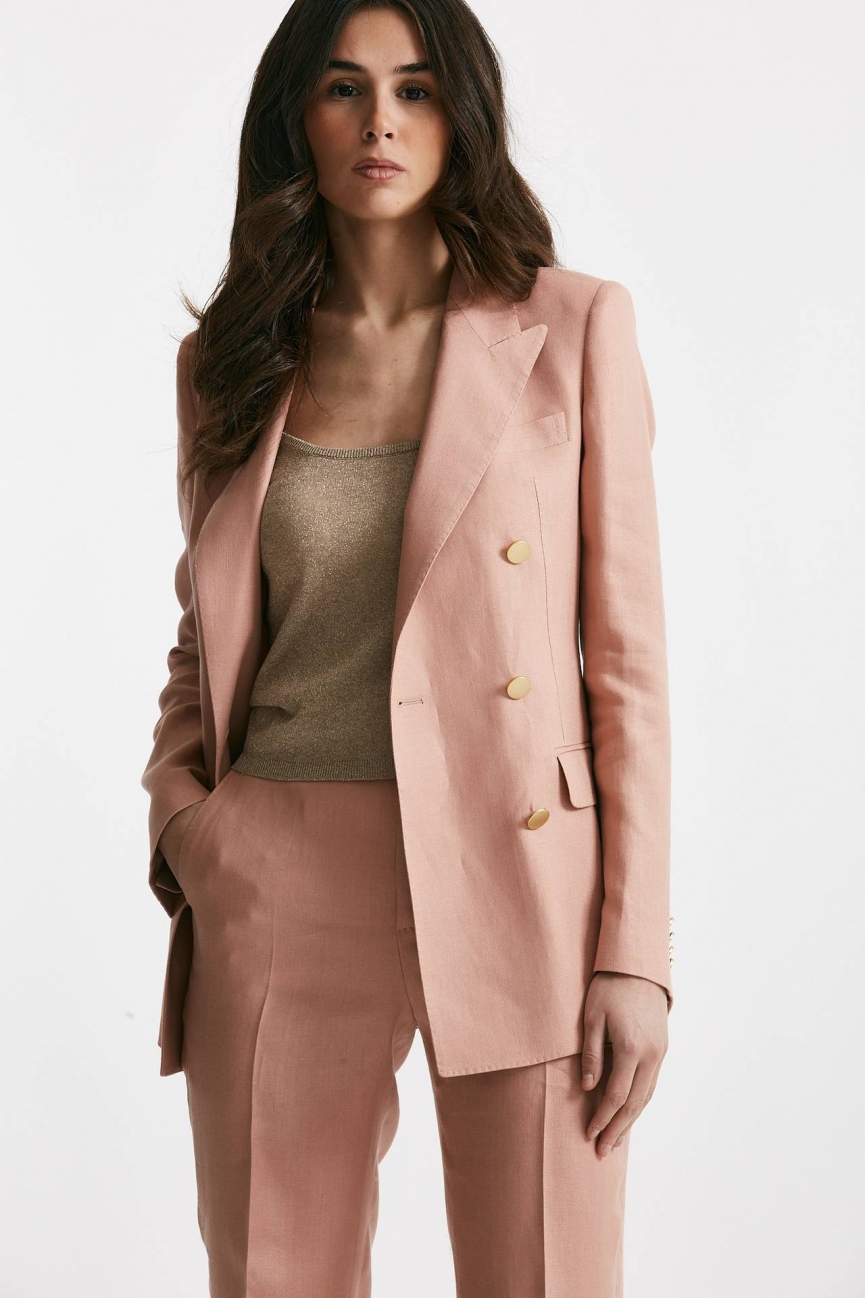 Tailleur doppiopetto T-PARIGI rosa