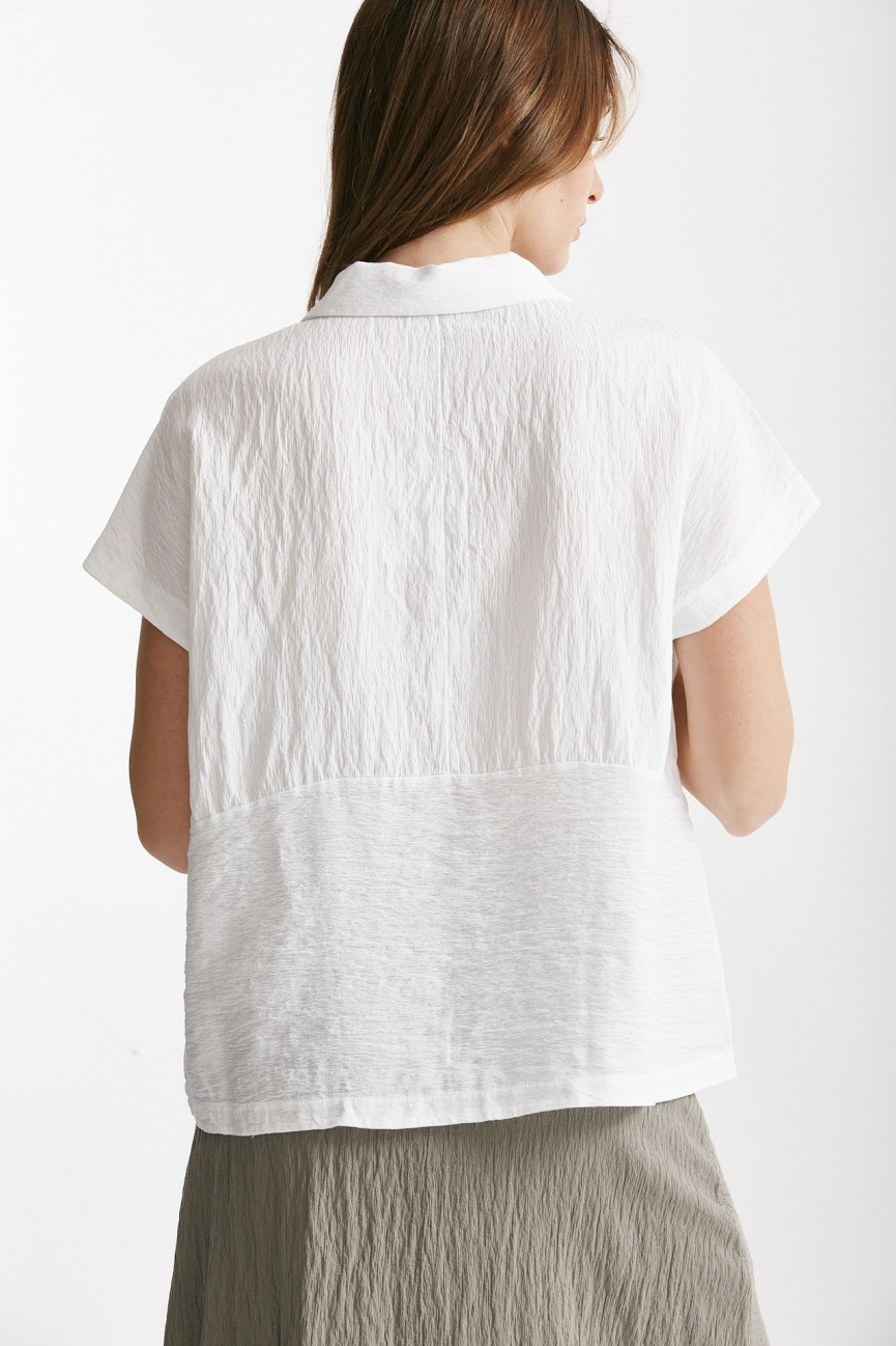 Camicia in viscosa bianco