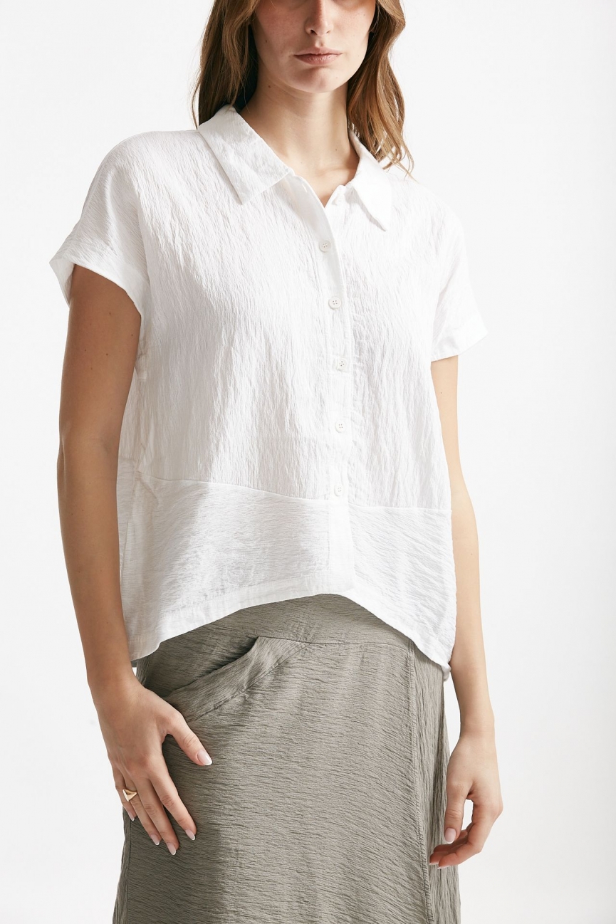 Camicia in viscosa bianco
