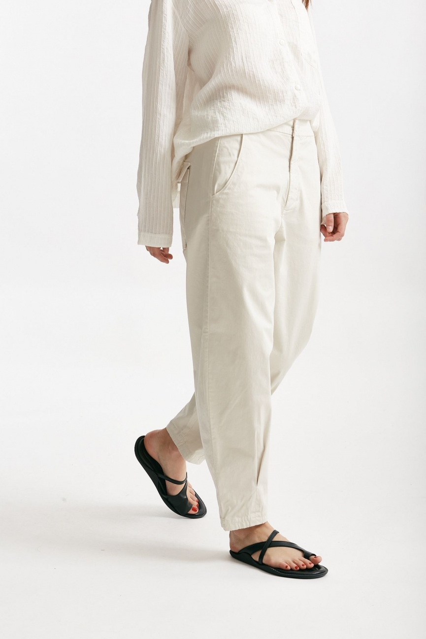 Pantalone loose beige