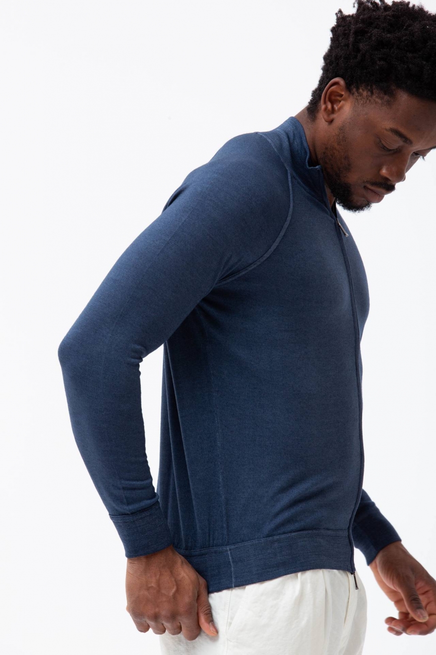 Maglia in lana full zip