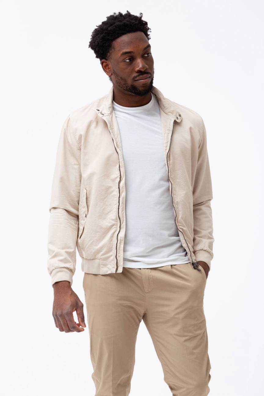 Bomber in cotone e lino