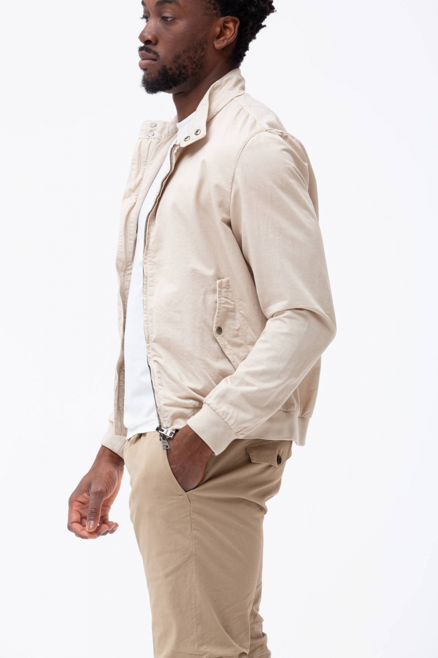 Bomber in cotone e lino