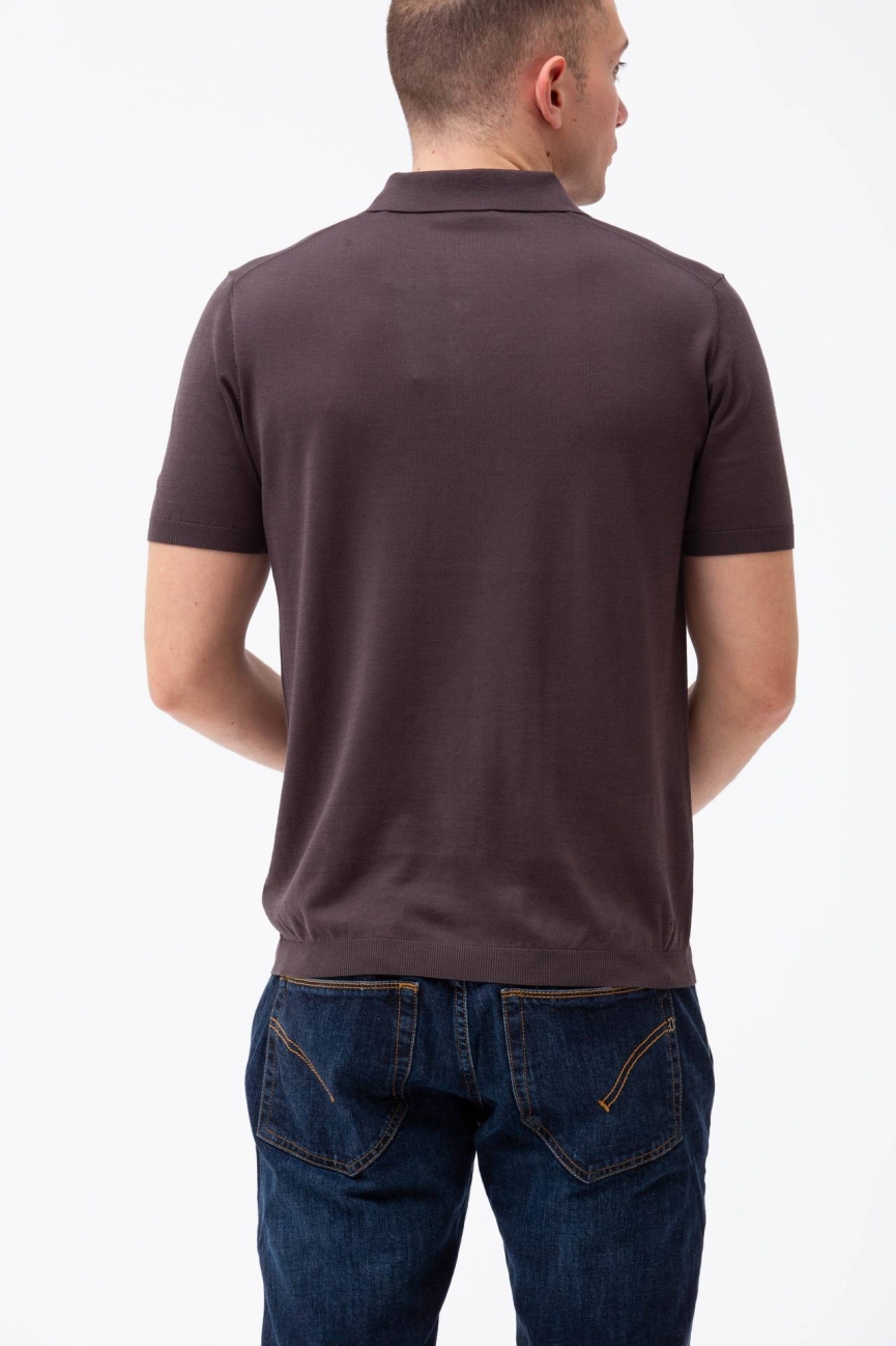 Polo in seta e cotone