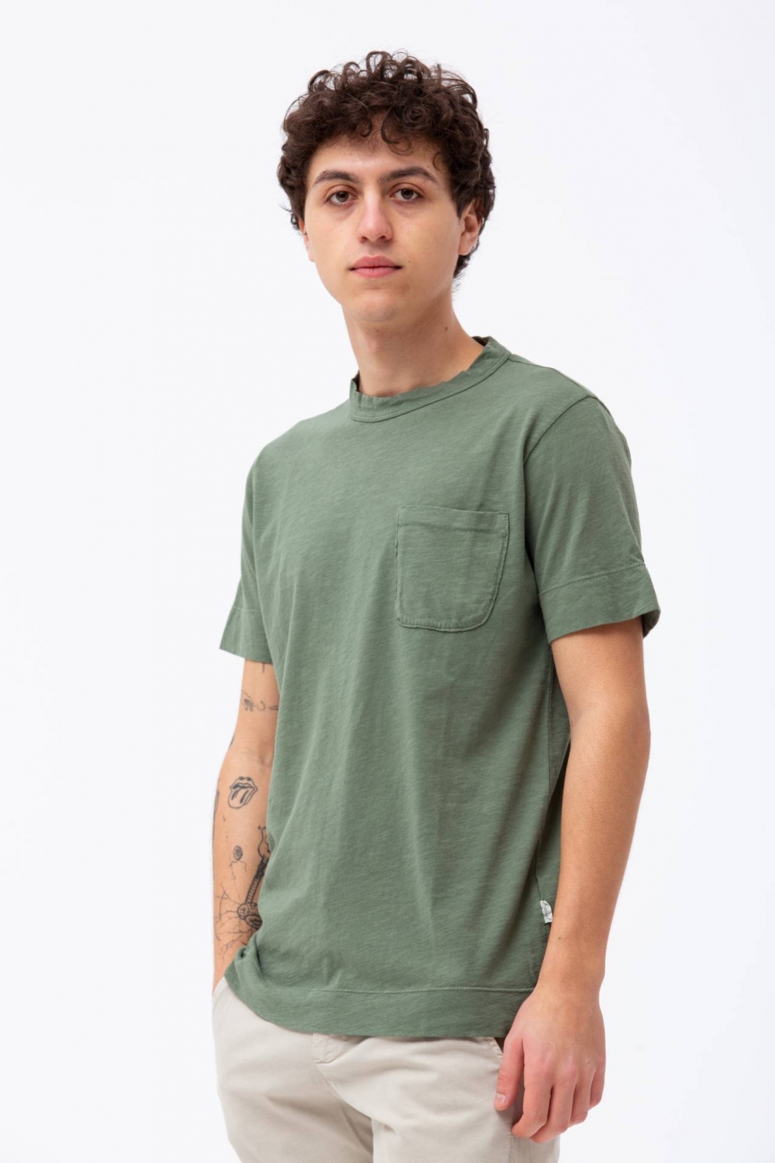 T-shirt in cotone fiammato
