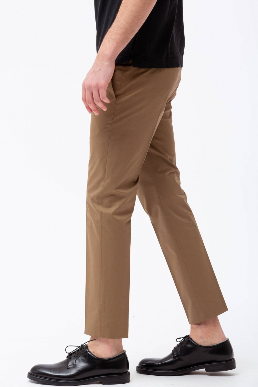 Pantalone in cotone raso stretch