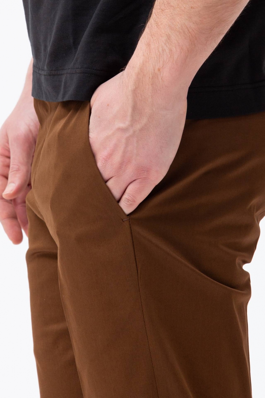 Pantalone in cotone raso stretch