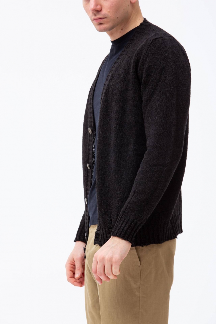 Cardigan in lino e cotone