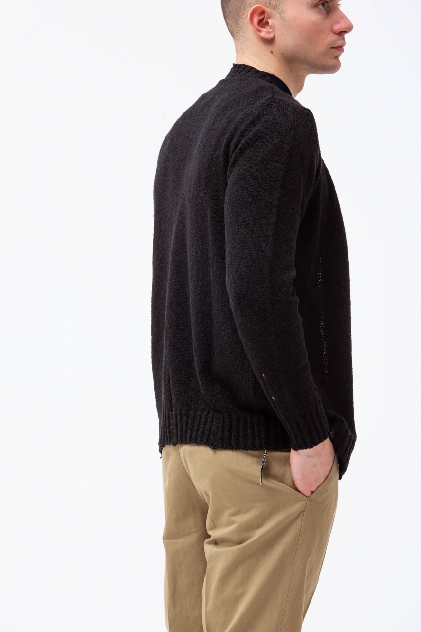 Cardigan in lino e cotone