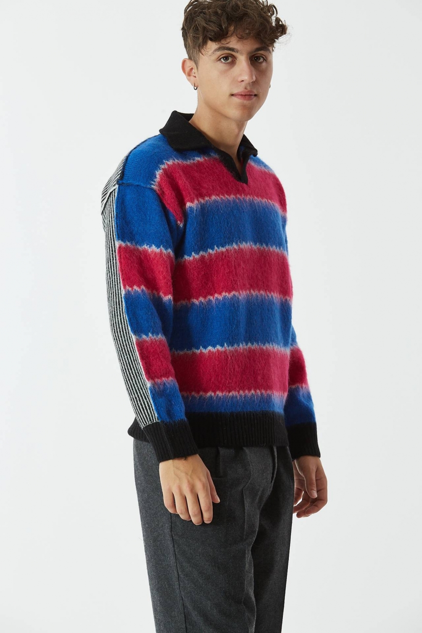 Maglia a polo multicolor