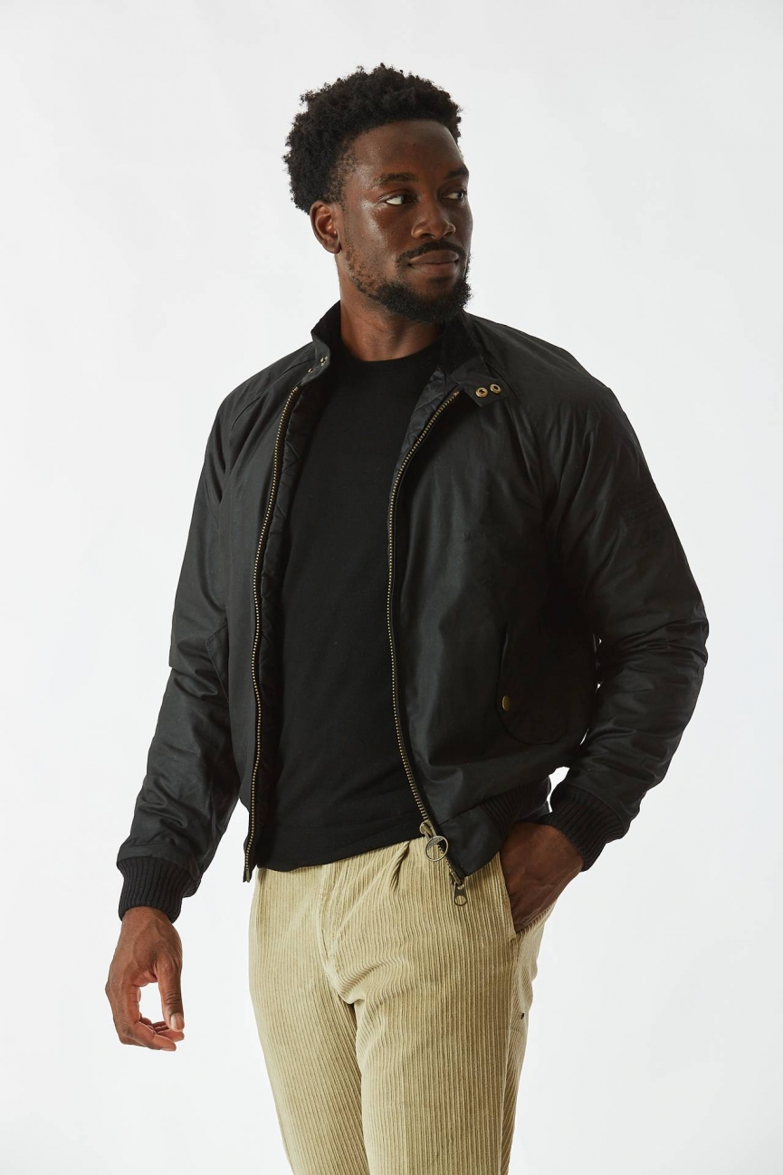 Bomber MERCHANT WAX nero 