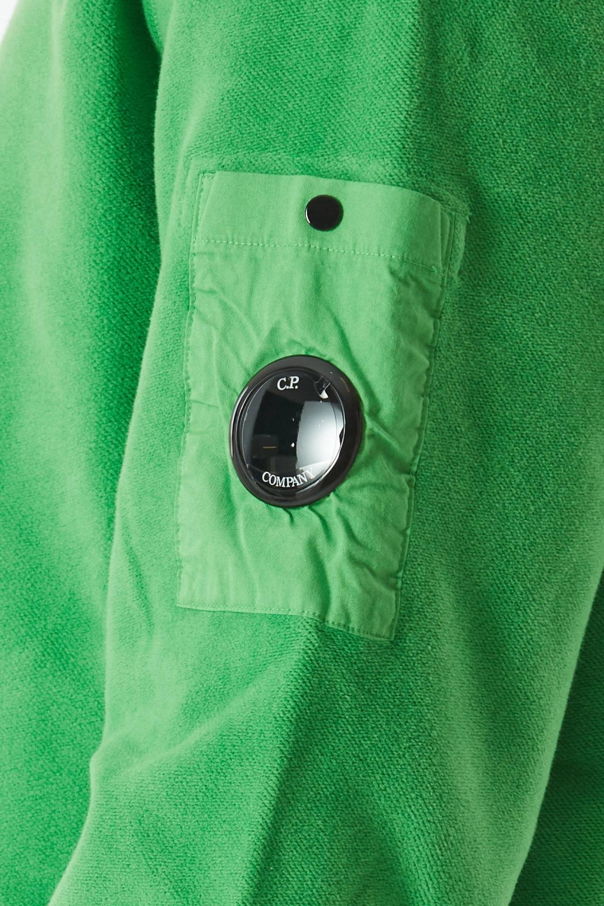 Felpa REVERSE BRUSHED & EMERIZED - verde
