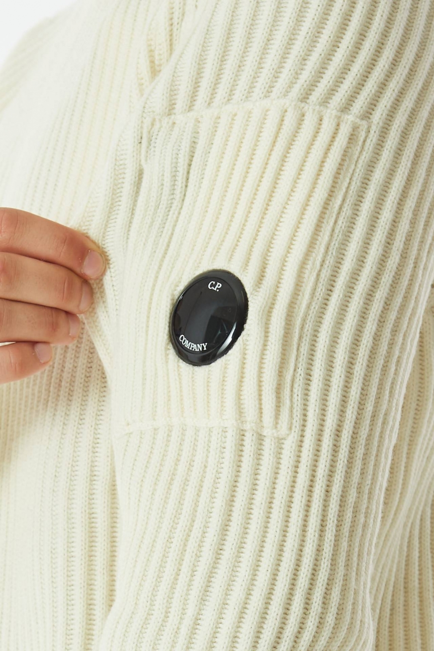 Dolcevita RE-WOOL ROLL NECK KNIT bianco
