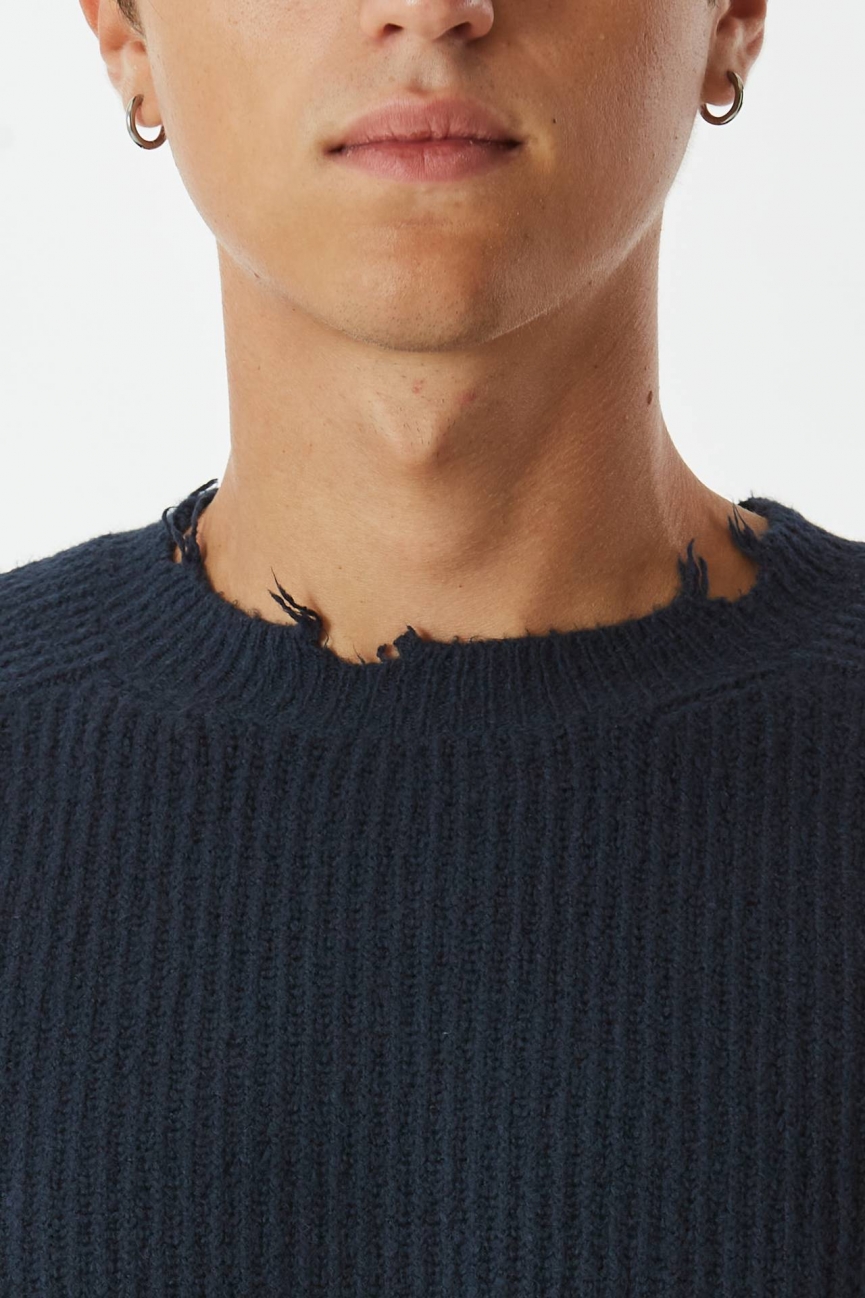 Maglia girocollo blu