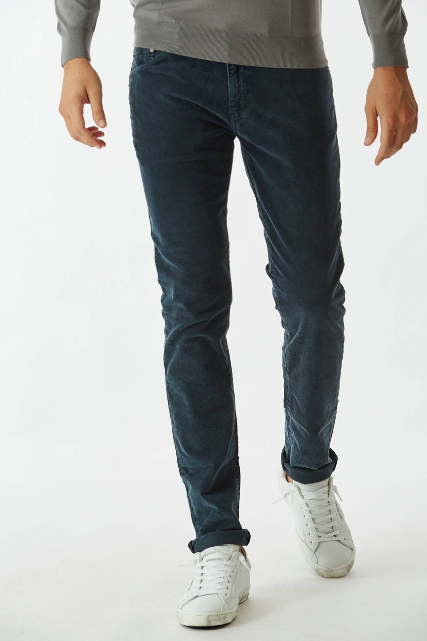 Jeans SWING in velluto blu 