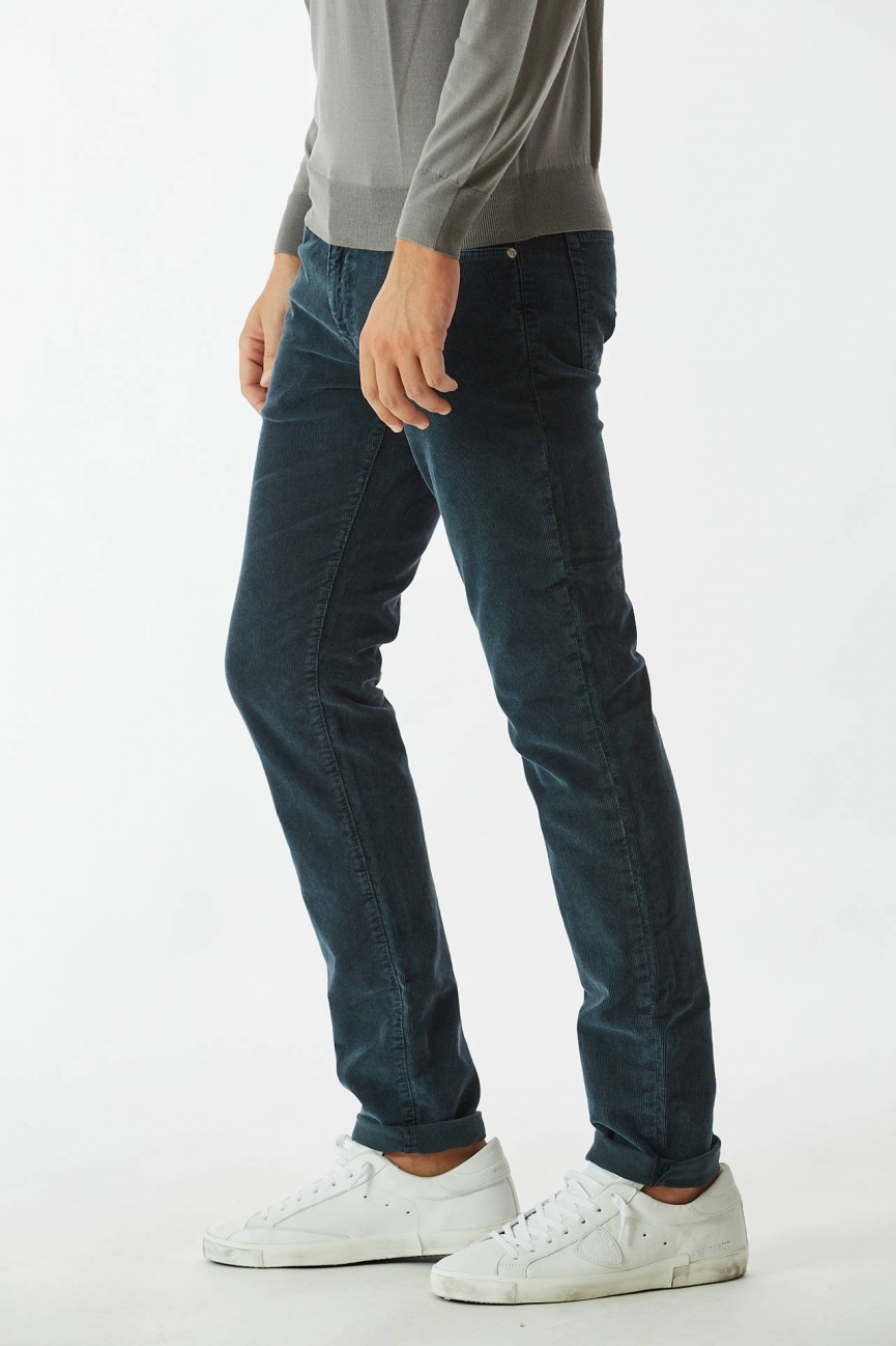 Jeans SWING in velluto blu 