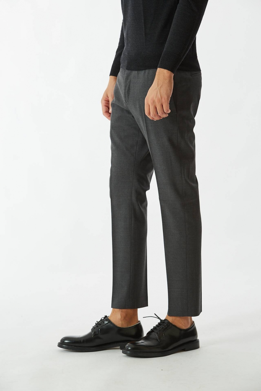 Pantalone EDGE- DIECI in lana grigio 