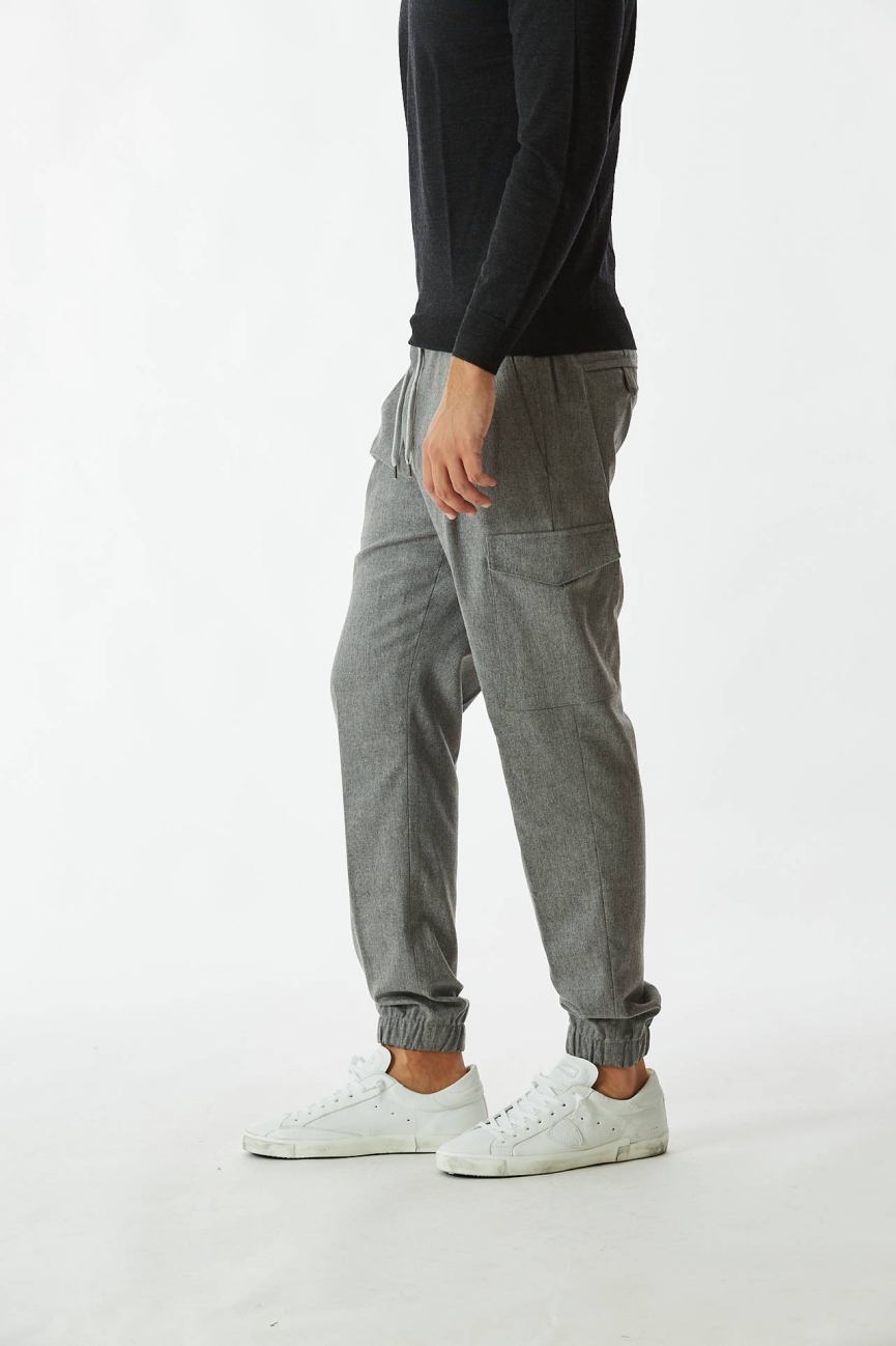 Pantalone SOFT FIT in flanella grigio 