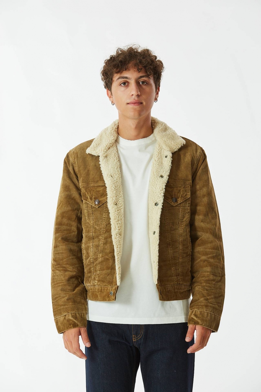 Bomber in velluto cammello