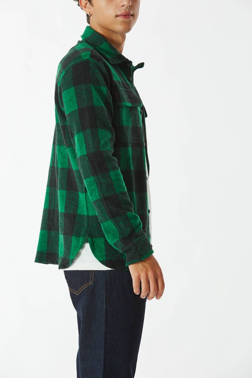 Camicia check verde/nero