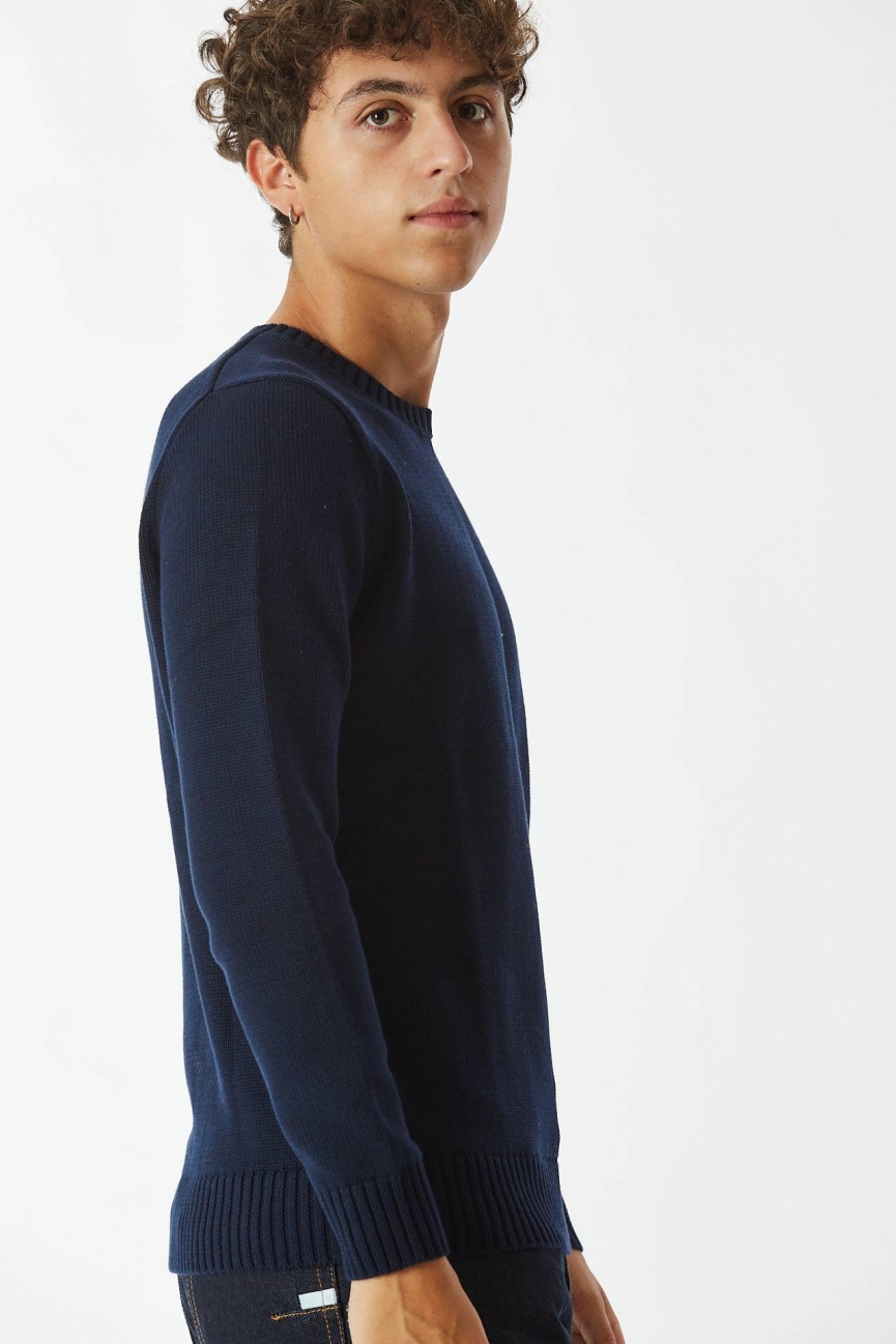 Maglia in cotone blu